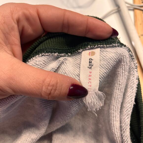 Anthropologie Daily Practice Green Boatneck Pullover Sweatshirt Size Large - Picture 3 of 6